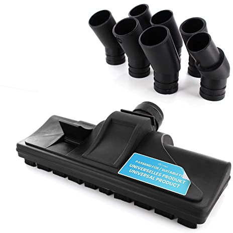 DL-pro Brosse d'aspirateur universelle avec 7 buses de différents diamètres de 29 mm à 36 mm de diamètre - Buse combinée avec roues en métal pour aspirateur traîneau, aspirateur