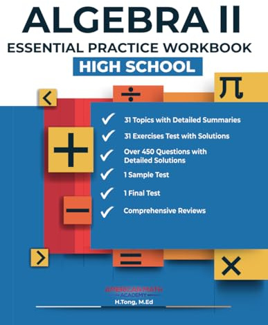 ALGEBRA II ESSENTIAL PRACTICE WORKBOOK: HIGH SCHOOL