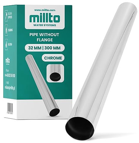 Millto™ Tubo a immersione per lavandino, 32 mm, 300 mm, cromato