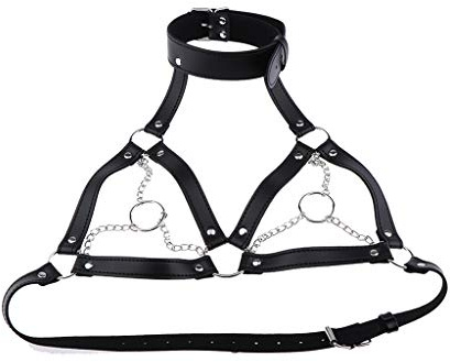 Harilla Conjunto de Lencería de Cuero para Mujeres