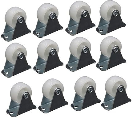 PartyKindom 12pezzi Ruote Per Mobili Resistente e Silenzioso Per Carrelli e Attrezzature Industriali