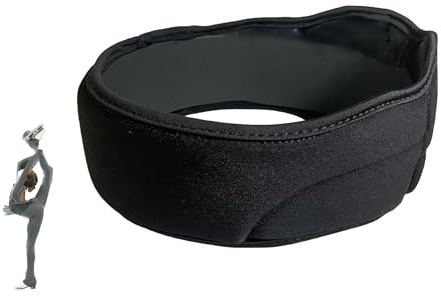 YamerSK8 Padded Headband for Figure Skating, Black (Large)
