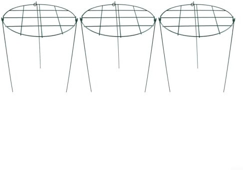 Lot de 3 cages de support en métal pour plantes grimpantes pour le jardin, pour soutenir les pivoines, les hortensias et les plantes grimpantes (type grille)