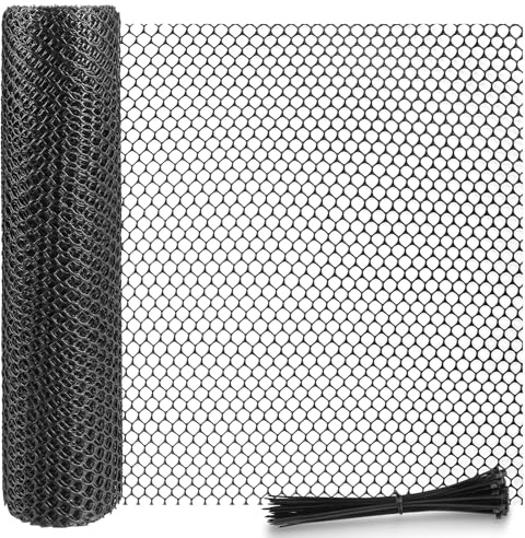 Plastic Chicken Wire 5m Poultry Breeding Netting，Plastic Mesh Fencing for Chicken Coops，Gardens and Balconies