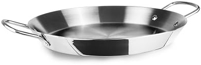 IBILI - Paellera 5Ply Element 38 Cm, 8 raciones, sin antiadherente, 5 capas, Apta para Induccion