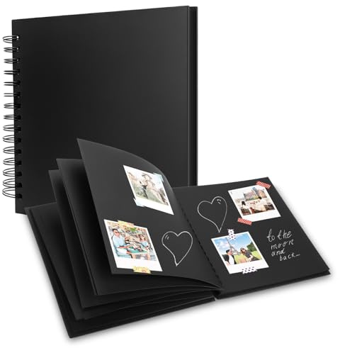 TXXATX fotoalbum för egendesign, scrapbook, 25,5 x 25,5 cm, svart