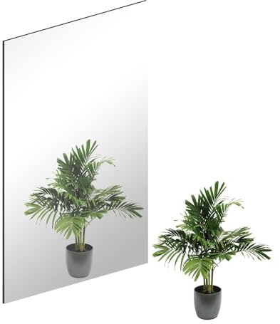 TSKDKIT Specchi Da Parete HD in Vetro Autoadesivi Con Specchio E Senza Cornice Grandi Piastrelle Adesive Per Camera Da Letto, Soggiorno, Corridoio (40 X 30cm)