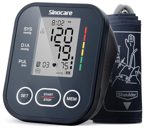 sinocare Blood Pressure Monitor, 2 * 99 Memories, One-Button Operation
