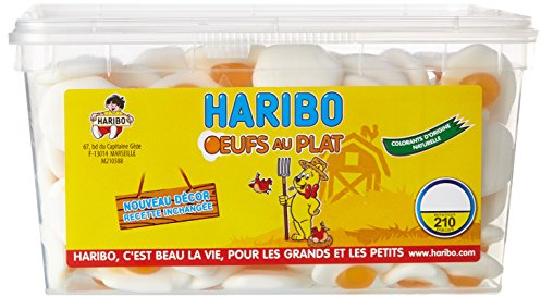 HARIBO - Œufs au Plat - Confiseries Gélifiées - Boîte de 210 Bonbons