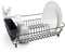 simplywire - Dish Drainer - Anti Rust Drying Rack – Cutlery Basket - Black Plastic Coated Steel
