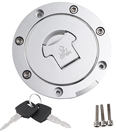 Tapa del tanque de combustible de gas con llave Llaves de bloqueo de la tapa del tanque de combustible para CBR600RR 2003-14 CBR600F4 F4i 2001-2006 - Acero inoxidable
