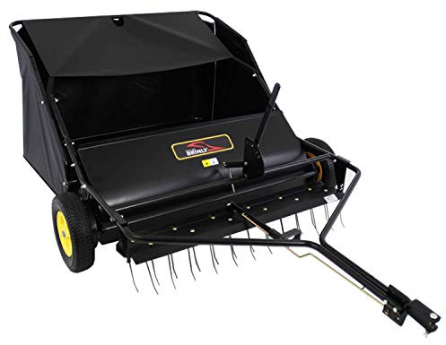 Brinly STS-42BHDK-A - Spazzatrice per prato da traino, 106,7 cm, con Dethatcher e cestello