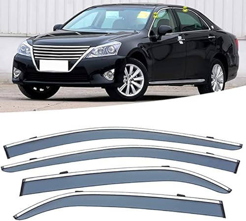 Juego de 4 Deflectores de Viento, Protector de Nieve para Lluvia Y Sol de Baja Acumulación de Calor para Reemplazo de Automóviles para Toyota CROWN 2010-2014