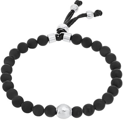 s.Oliver Armband Edelstahl Jungen Kinder Armschmuck, mit Achat, 16+2 cm, Silber, Weltkugel, Kommt in Schmuck Geschenk Box,