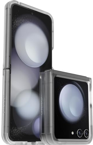 OtterBox Cover per Samsung Galaxy Z Flip5 Thin Flex, resistente a shock e cadute,i n 2 pezzi, testata 2x vs norme anti caduta MIL-STD 810G, per telefoni pieghevoli, Trasparente