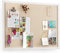 Emfogoo Pinnwand Groß mit Leinen, Pinnwand Kork 60x45CM, Pinwand mit Holzrahmen für Küche Büro Schule Heim Kinderzimmer Wand Dekoration Aufhängen, Korktafel mit 20 Pinnnadeln, 1 Stück(Vintage-Weiß)