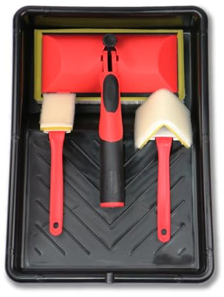 Corner Wall and Ceiling Pad Painter, 7-Inch Paint Pad with Paint Tray Set. Paint Tool for Wall Painting, Wood Decks, Sheds and Fences.Paint Edge Trimmer and Corner Painting Tool