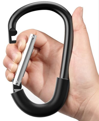 SURDOCA Kinderwagenhaken für Mama, Kinderwagen-Clips zum Aufhängen von Tasche und Einkaufen, Kinderwagen-Zubehör 1pc, schwarz