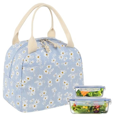 YILANJIN Bolsa Térmica Porta Alimentos Pequeña para Almuerzo, Trabajo, Escuela, Oficina, Picnic y Playa - Ideal para Mujer