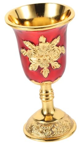 Copas vintage,Copa de sacrificio,Copas de vino de alta gama Copa de vino tinto Copa de cáliz Copa de brujería Contenedor de vino Copa de guerrero Copa en relieve Multifunción(Red,8.80X4.60X4.60CM)