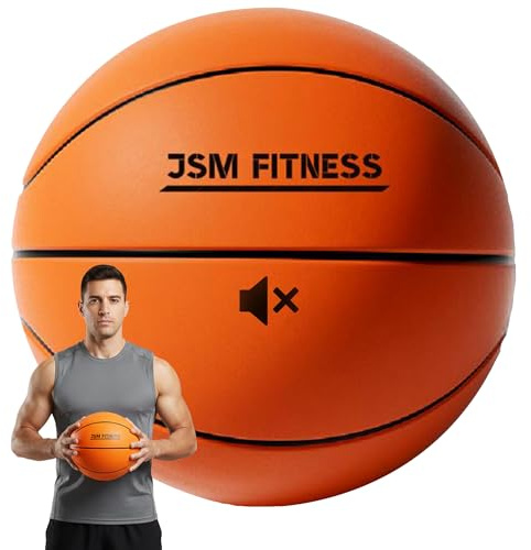 JSM FITNESS Palla da Basket Silenziosa Taglia 7 – 24cm Silent Basketball in Schiuma ad Alta Densità – Pallone Airless Indoor per Bambini e Adulti – Palla Basket da Interno con Rimbalzo Realistico
