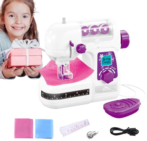 Máquina Coser Niños – ABS Componentes Electrónicos | Pequeño Kit Costura Manualidades, Aprendizaje Interactivo | Seguro Para Niñas, Mujeres, Viajes Y Hogar
