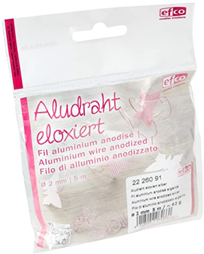 Efco 22 260 91 2 mm x 5 m ca. 42 g Aluminium eloxierter Draht Silber