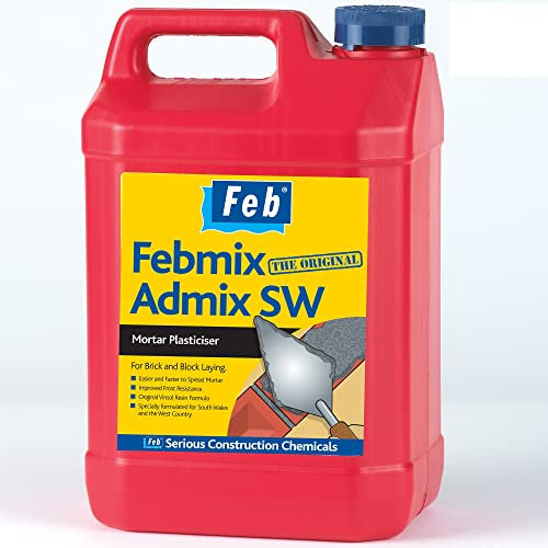 Feb Febmix Admix South West and West Country Mortar Plasticiser, Dark Brown, 5 Litre