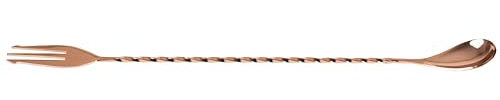 APS 93369 Cuillère de bar/fourchette (30 cm), cuivre, acier inoxydable, 2 cm x 30 cm x 1 cm