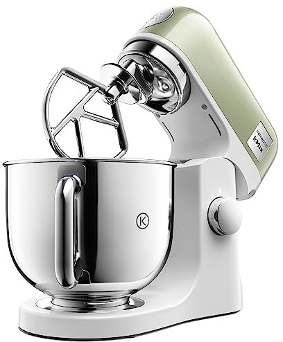 Kenwood kMix Stand Mixer KMX760AGR for Baking, Stylish Kitchen Mixer with K-beater, Dough Hook and Whisk, 5 L Stainless Steel Bowl, Removable Splash Guard, 1000 W, Editions Green