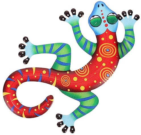 YARNOW 1 pièce en métal Gecko - Décoration Murale 3D - Décoration Murale - Décoration de Jardin - - - - - pour Jardin, Salon