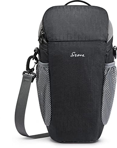 S-ZONE Kameratasche DSLR/SLR wasserdichte Kameratasche für Fotografen Holster Kompatibel mit Nikon Canon Sony, Schwarz, Praktisch für den Außenbereich