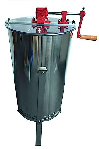 WRJAHCG Honigschleuder 2 Rahmen, 304 Edelstahl Honey Extractor, mit Transparenter Abdeckung und Edelstahlhalterung, für Imker und Bienenzüchter Zubehö,2 Frame