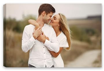 Telastampa Quadro Personalizzato con Foto HD, Canvas 100% Made in Italy - Telaio in Legno Incluso - Stampa Tela Personalizzabile in Alta Definizione - Idea Regalo Compleanno Anniversario (50x40 cm)