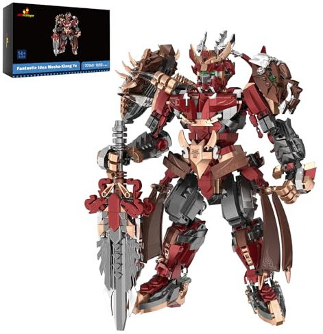JMBricklayer 70160 Mech Robot Building Sets for Adults, Action Figure Warrior Armed Mecha Model Toy with Movable Joints, Cool Mech Collection Home Display Decor Gift for Boys Teens (1650 Pieces)