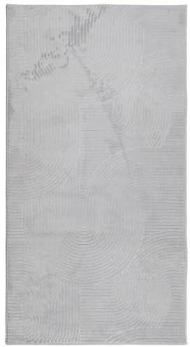 Tidyard Teppich Bambusmatte Wohnzimmerteppich Badezimmerteppich Bambusteppich rutschfest für Wohnzimmer,Läufer Küchenteppich Flurteppich IZA Kurzflor Skandinavischer Look Grau 80x150 cm