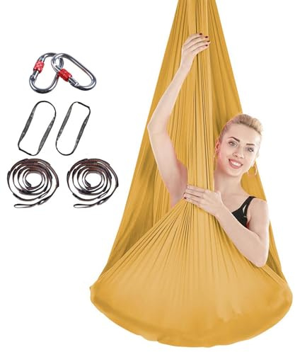 Aerial Yoga-tyg låg stretch för att hänga akrobatik och trapets gunga användning