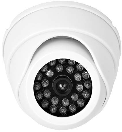 ZJchao Camera di Sicurezza Falsa, Simulazione con Telecamere Fittizie Leggero a LED per la Fotocamera a Cupola Esterna per Casa