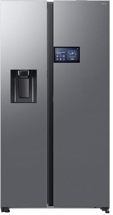Samsung Frigorifero Side by Side AI Home F-RG90F65EDT3M, Dispenser Acqua/Ghiaccio Senza Allaccio, Wifi con AI Energy Mode, SpaceMax, 3 Mesi Garanzia Extra, 614 L, LxAxP: 91,2 x 178,4 x 72,6 cm, Inox