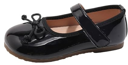 Generisch Zapatillas deportivas para niña Mary-Jane de plata metalizada con correa transversal - Zapatos casuales planos con material superior brillante y cierre de hebilla | Zapatos festivos diarios