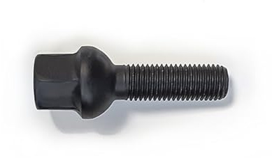 Boulon de roue H&R sphérique R12 M12x1.50 - Longueur 40mm - Noir (p.e. compatible avec Mercedes)