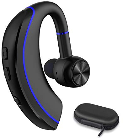 NANAMI Bluetooth Headset V5.0, 320Hrs Ultralight Wireless Earpiece with Rotatable Mic, Hands-Free Noise Cancelling in-Ear Earbuds for iPhone Android Cell Phone/Laptop/Trucker