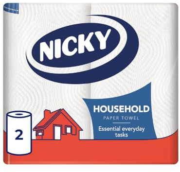 Nicky Household, 2 Rolls of Kitchen Towel, 2-Ply