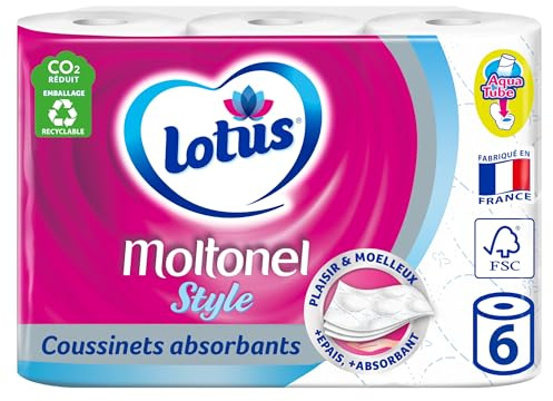 Papier toilette LOTUS Moltonel Style x6 rouleaux