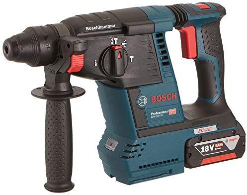 Bosch Professional Bosch GBH 18V-26 0611909003 - Martillo perforador (2 baterías de 6 Ah, GAL 1880 CV-incarcator Valiza Profesionala)