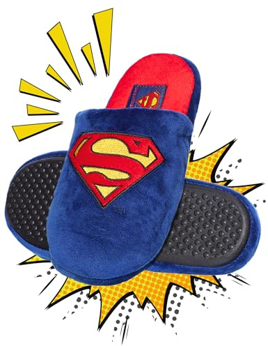 soxo DC Comics Superman Zapatillas Hombre Casa Azul & Calcetines 41-46