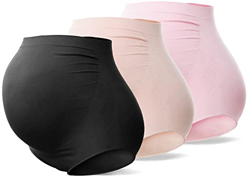 SUNNYBUY, Biancheria Intima Premaman a Vita Alta da Donna, per Gravidanza, Senza Cuciture, morbide Mutandine Stile Culottes con Vita sopra Il pancione, Medium