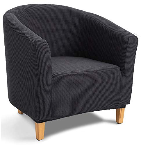 TIANSHU Funda de Sillón Elásticas Chesterfield, 1 Plaza Funda De Sofá para Silla De Club, Cubre para Sillón Ajustable Universal Extraíbles Lavables (Gris)