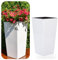 Blumentopf aus Kunststoff in Hochglanz Pflanzkübel Blumenkübel mit Herausnehmbaren Einsatz (XL)