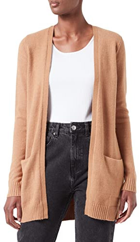 Vila Damen Viril Long L/S Knit Cardigan - Noos Strickjacke, Tigers Eye ,XXL